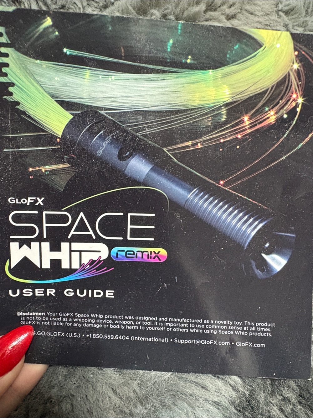 LOF Space Whip Remix - Black Fiber Optic Light Wand